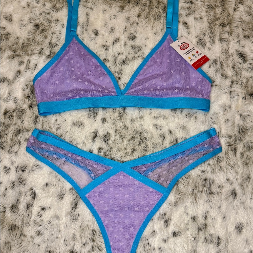 Parade Triangle Bralette and Thong Set XS